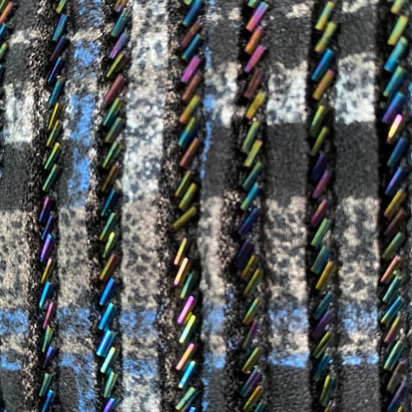 Soft Surroundings Womens Multicolor Plaid Tunic Top with Beading M Boho Party - Picture 7 of 12